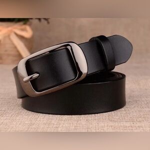 NEW Boutique Genuine Leather Belt in Black, Sizes S-XL, S-2X, M-2X, and L-3X